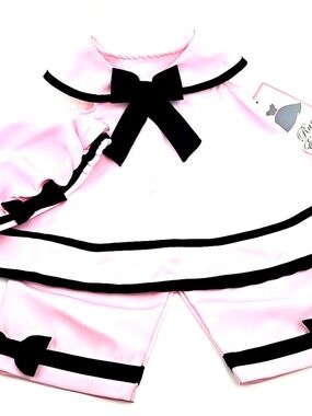 Rare Editions Baby Outfit Size 18m Girls 3pc Matching Set Hat Pants Top Pink